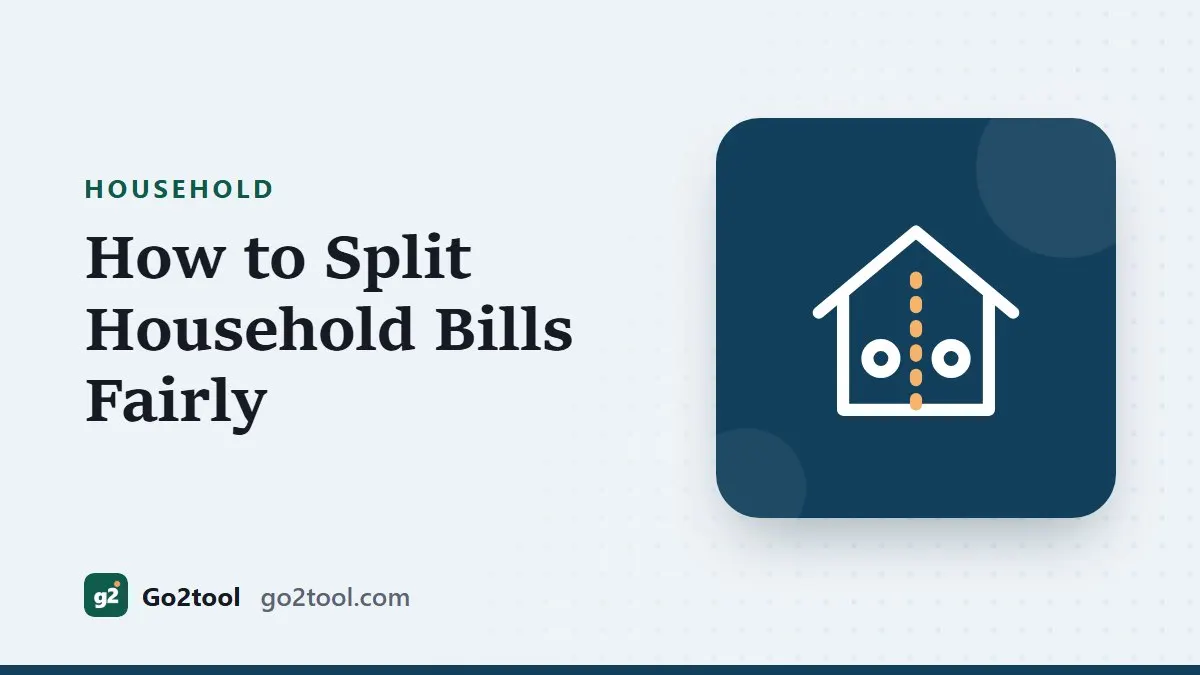 House divided in two icon with the title How to Split Household Bills Fairly
