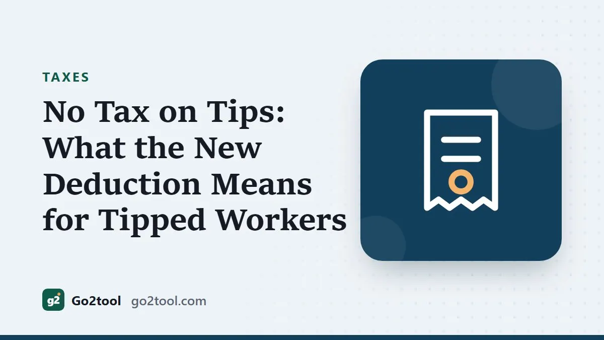 Receipt icon with the title No Tax on Tips: What the New Deduction Means for Tipped Workers